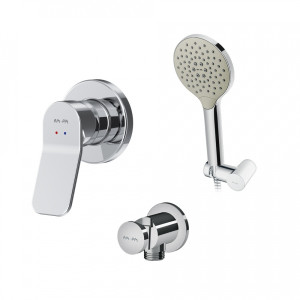 FB85A2H020 набор: см-ль д/душа душевой набор ( ручн.душ 120 мм 3 режима) шланговое присоед AM.PM X-Joy