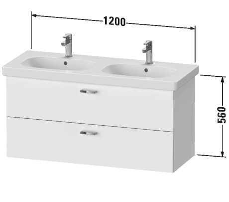 XB619405252 Тумбочка подвесная XBase #XB6194 1150 x 458 мм Европейский дуб, декор Duravit  - Вид №1
