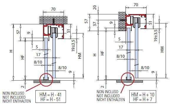 Metalglas Bonomi Комплект раздвижных дверей  V-5503 | v-5513 V-5503 ~ v-5513 - Вид №1