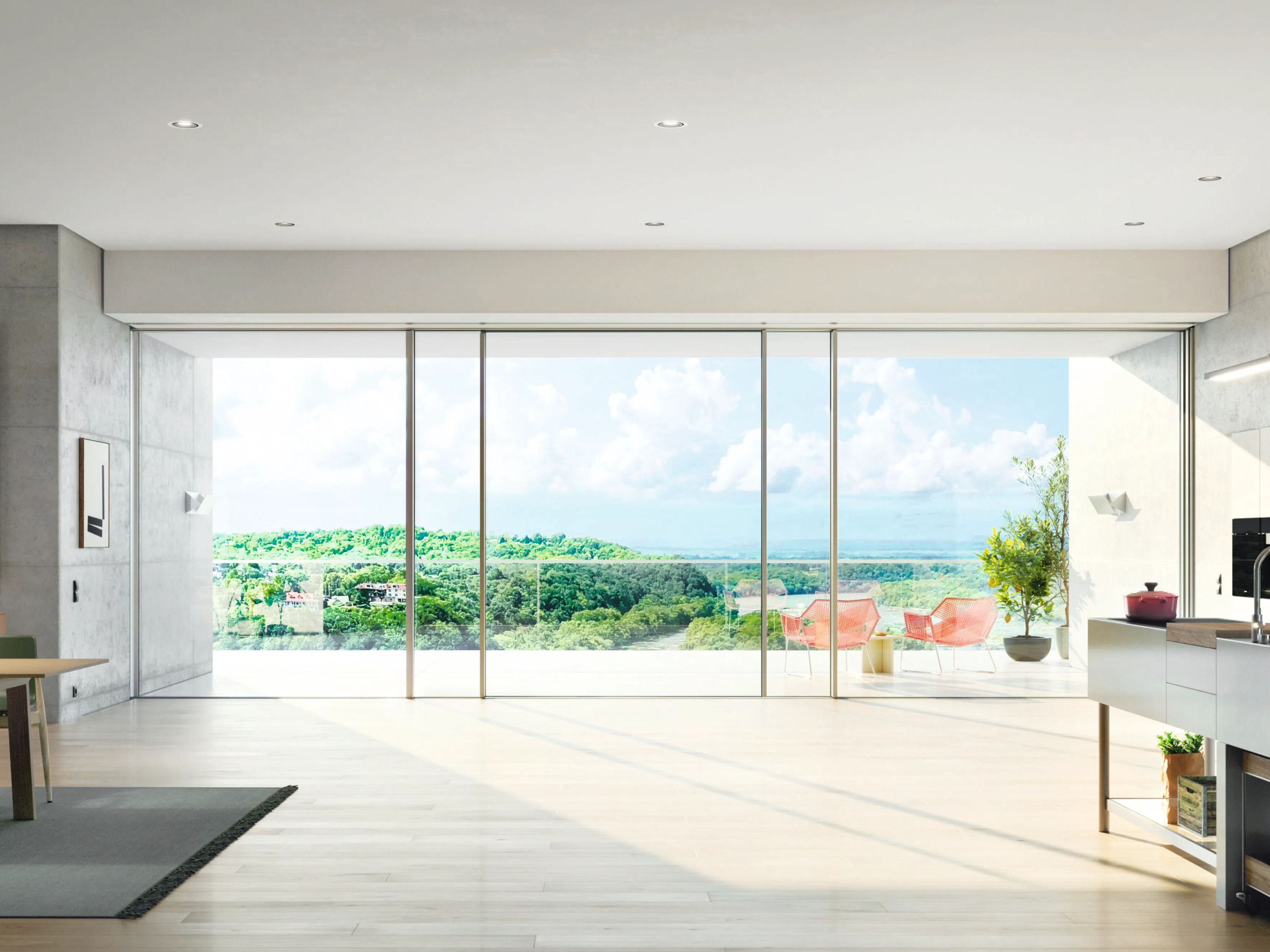 Алюминиевая и стеклянная раздвижная система Schüco Schüco AS PD 75.HI ARCH-00040078