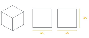 Квадратный пуф с пенопластовым покрытием