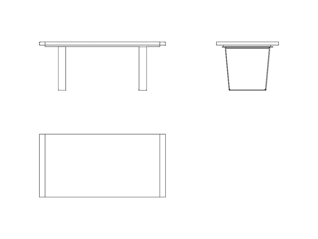 Прямоугольный обеденный стол из стали и дерева Naturedesign Origin ARCH-00094706 - Вид №5