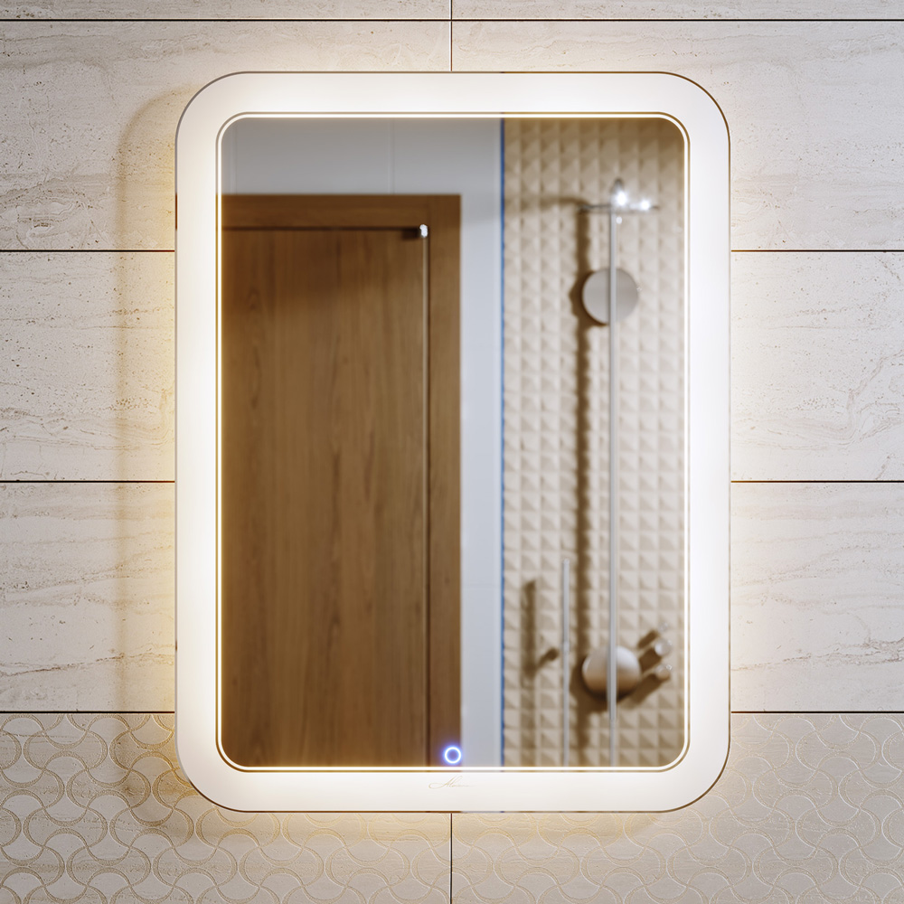 Зеркало в ванную с подсветкой белое 60х80 см Vanda Lux ALAVANN VANDA LUX 303905 Белый  - Вид №4