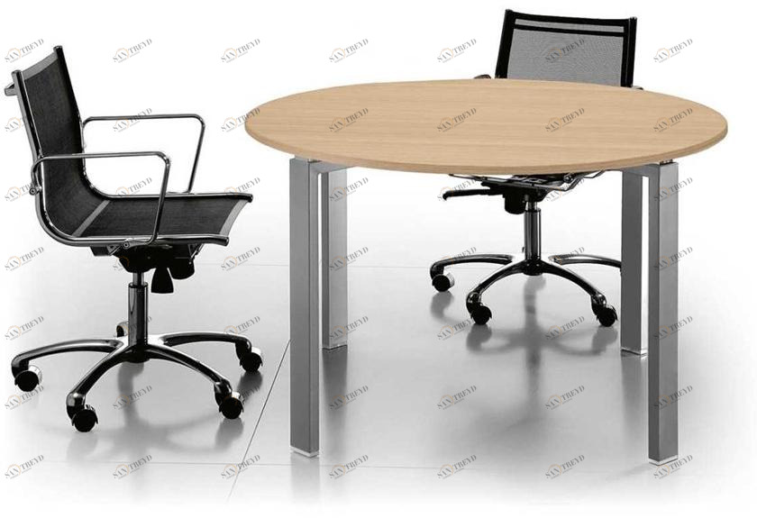 Bralco Круглый стол для переговоров из алюминия и дерева Glider sun-id-1367963