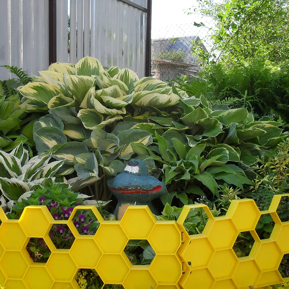 Садовый бордюр Протэкт Соты СОС-20 Ж желтый STLM-2061611 - Вид №4