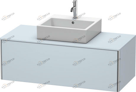 XS490209797 Тумбочка для подвесной консоли XSquare #XS4902 1200 x 548 мм Светло-голубой шелковисто-матовый лак Duravit