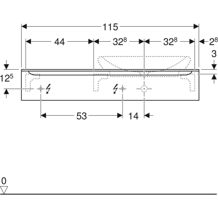 824160000 Шкафчик для встраиваемой раковины Geberit myDay, с одним выдвижным ящиком Geberit  - Вид №3