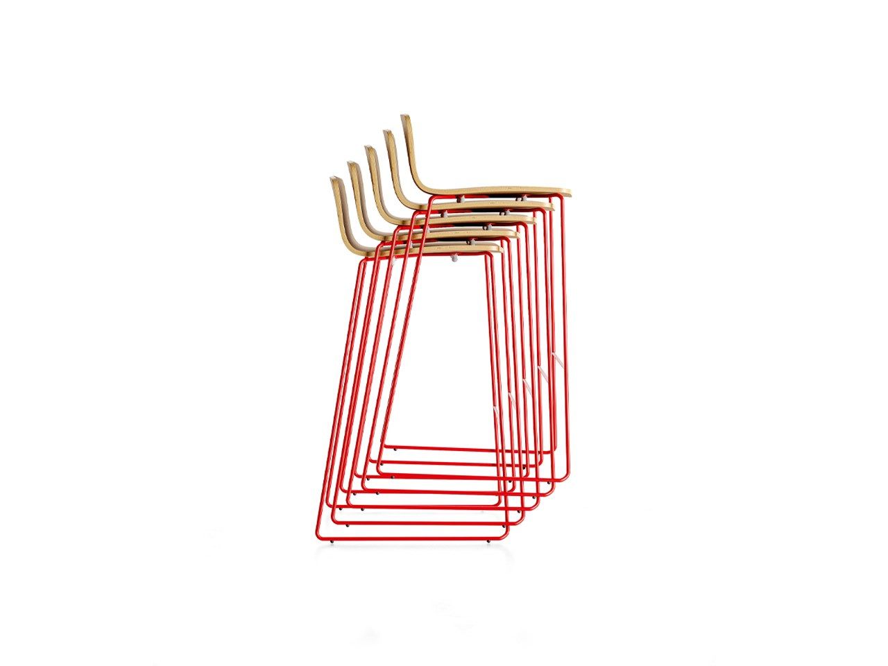 Высокий деревянный табурет с подставкой для ног FREZZA Yo ARCH-00093439 - Вид №3