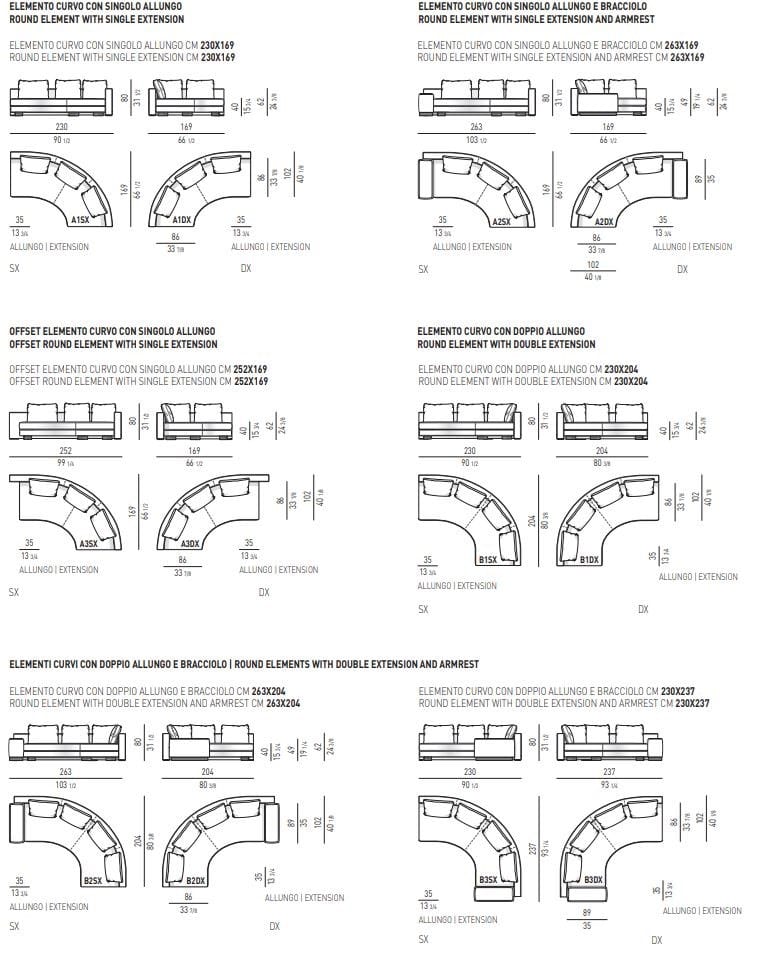 Модульный тканевый диван Minotti DANIELS ARCH-00025721 - Вид №7