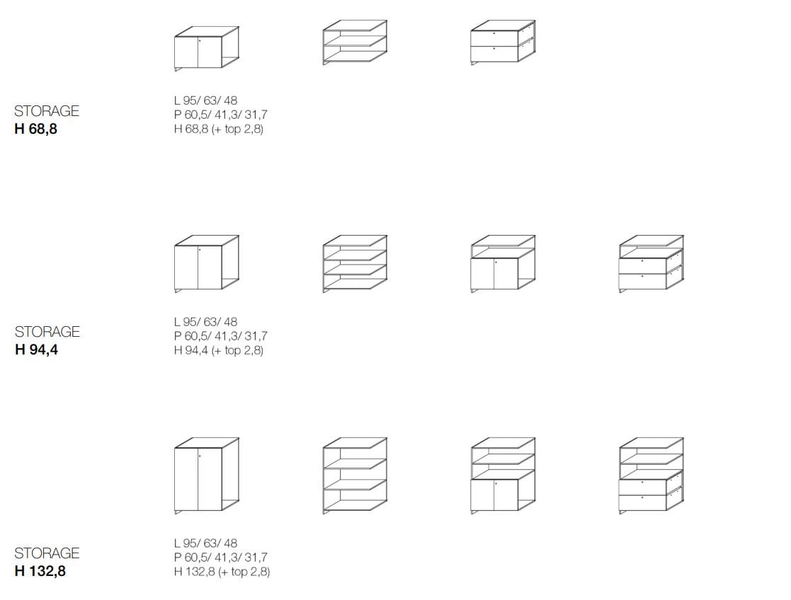Высокий модульный офисный шкаф с замком Citterio программа 3 ARCH-00045182 - Вид №1