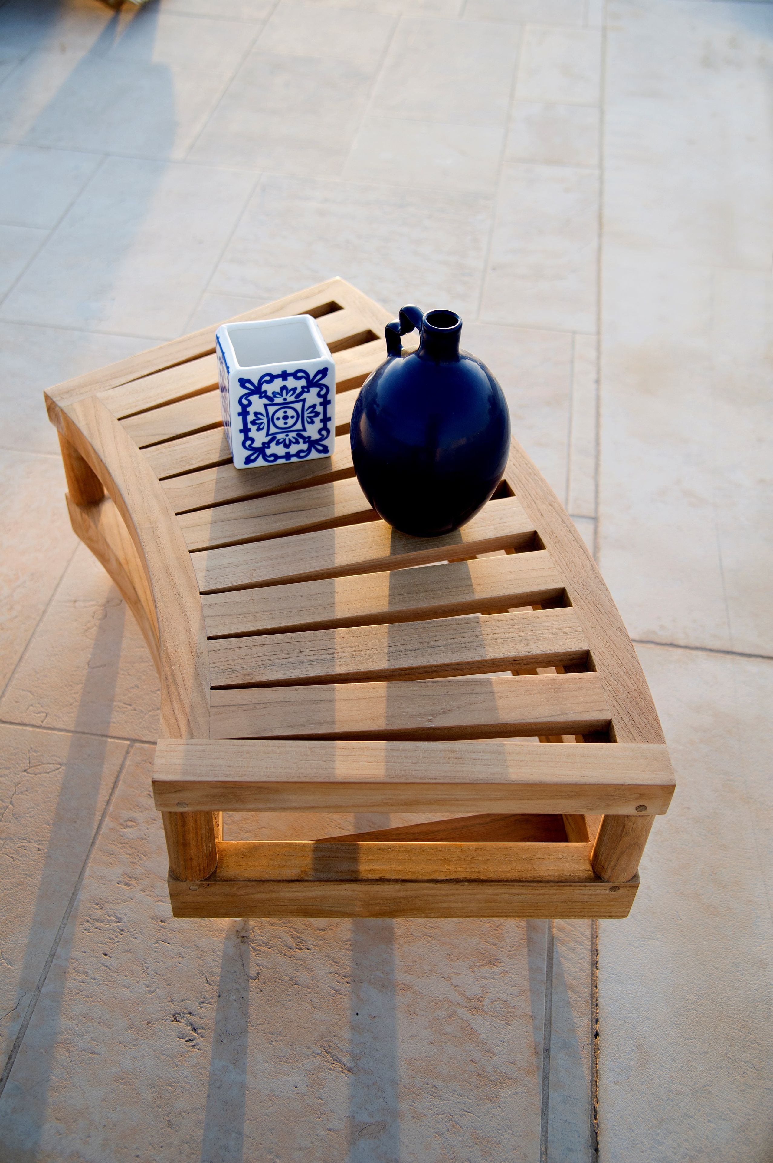 Низкий тиковый садовый столик с колесами Unopiù Pevero ARCH-00144473 - Вид №2