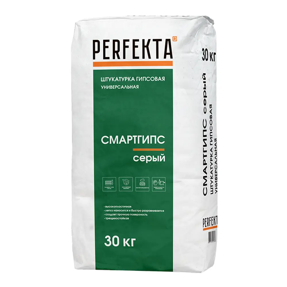 Штукатурка гипсовая Perfekta Смартгипс серый 30 кг STLM-2011724