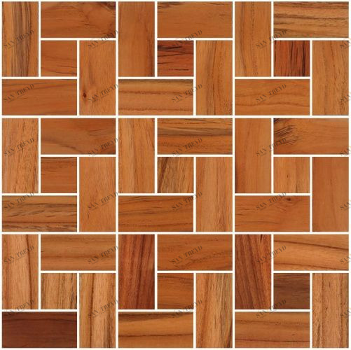 Мозаика и 3D панели из дерева Da Vinci Мозаика Ritmo 080 Тик Селект (Гладкая) 324х324 мм 1301100080