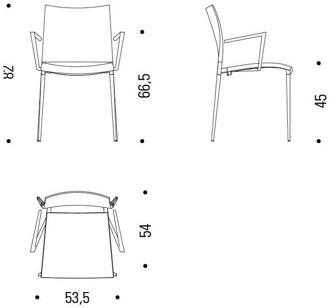Desalto Стул из полипропилена штабелируемый с подлокотниками Sand sun-id-1484210 - Вид №3