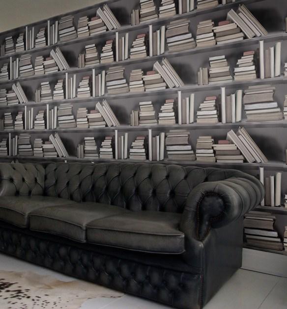 Mineheart Виниловые обои Bookshelf Wal/001 - Вид №6