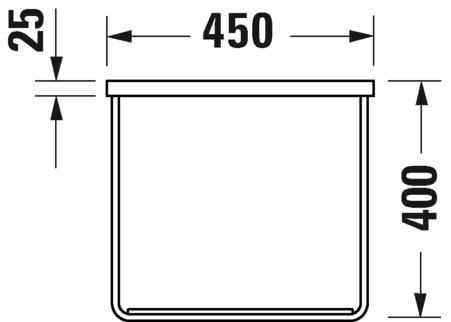0031024600 DuraSquare Консоль металлическая подвесная **
Черный матовый Хром Duravit - Вид №3