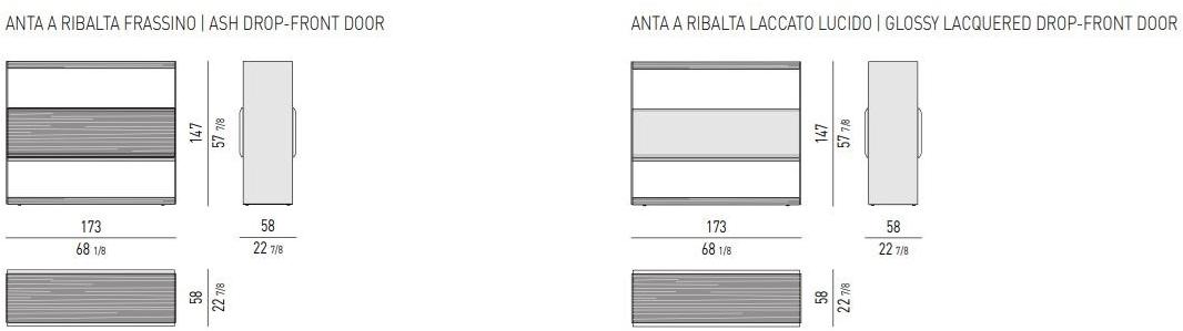 Minotti Комод с откидными дверцами Carson sun-id-1478644 - Вид №3