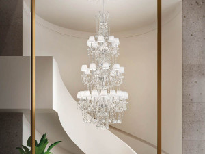 Подвесной светильник с кристаллами