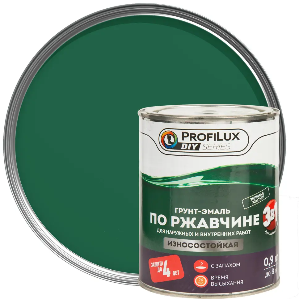 PROFILUX Грунт-эмаль 3в1 по ржавчине - защита металла в один слой 11843441