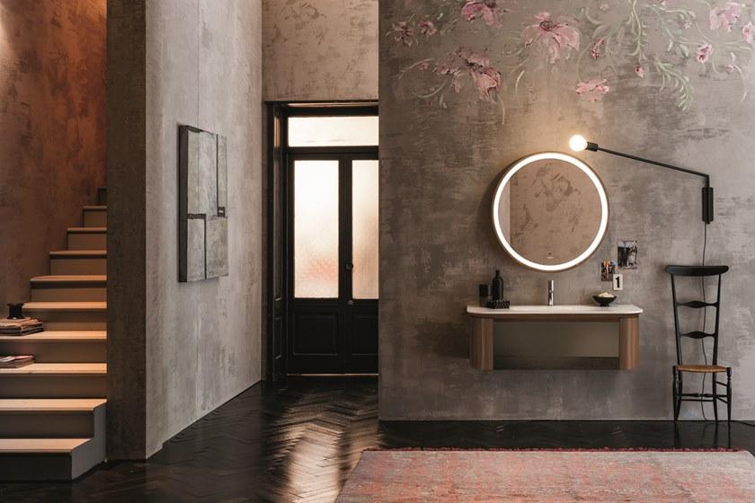 ARTELINEA Круглое зеркало в оправе из ореха каналетто Incanto Tict90 - Вид №1