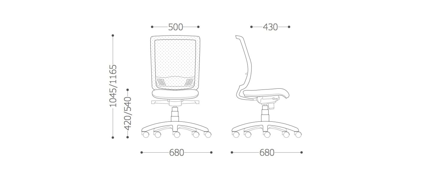 Сетчатое вращающееся кресло с откидывающейся спинкой VAGHI Bursa Evo Black ARCH-00056238 - Вид №5