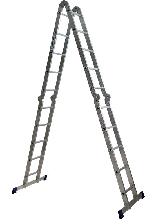Алюминиевая четырехсекционная шарнирная универсальная лестница (трансформер) TL 4055 ALUMET  - Вид №1