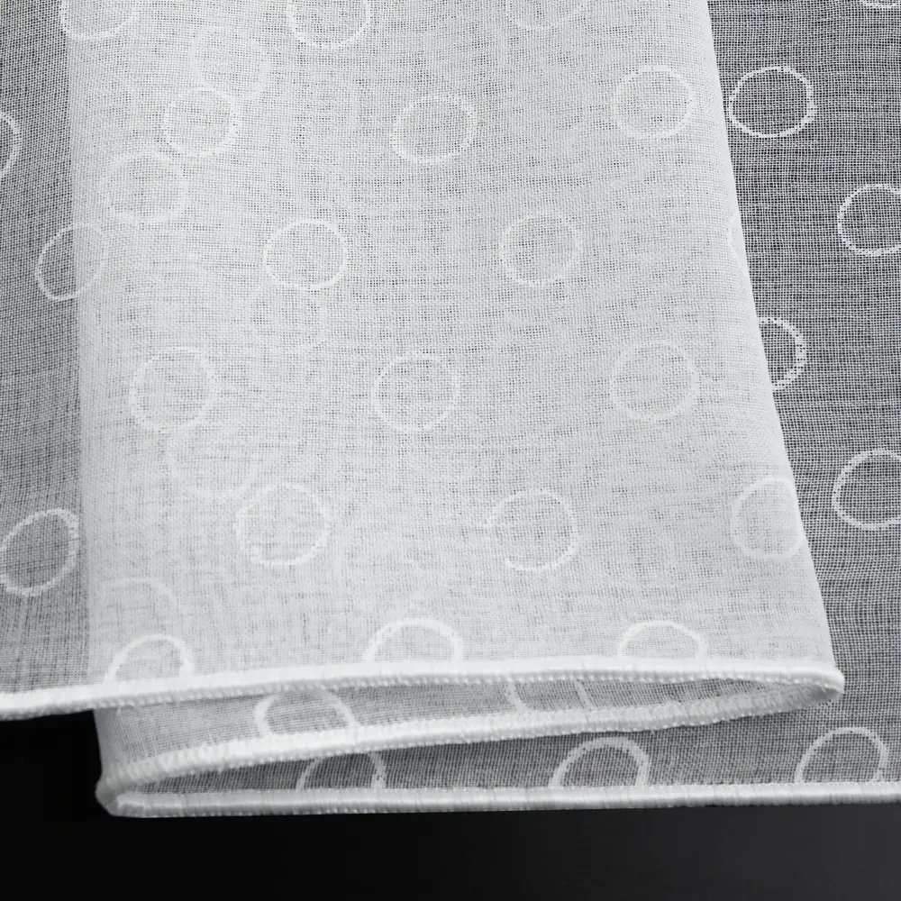 Тюль 1 м/п Колечки лен 280 см цвет серый TEX REPUBLIC STLM-2133643 - Вид №3