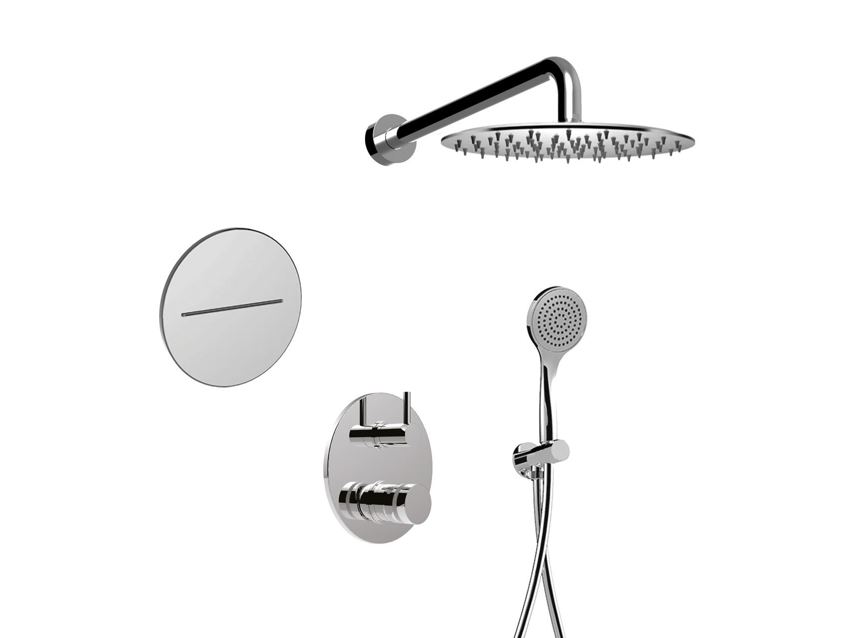 Встраиваемый набор для душа с ручным душем Rubinetteria Giulini MyRing ARCH-00032510 - Вид №1