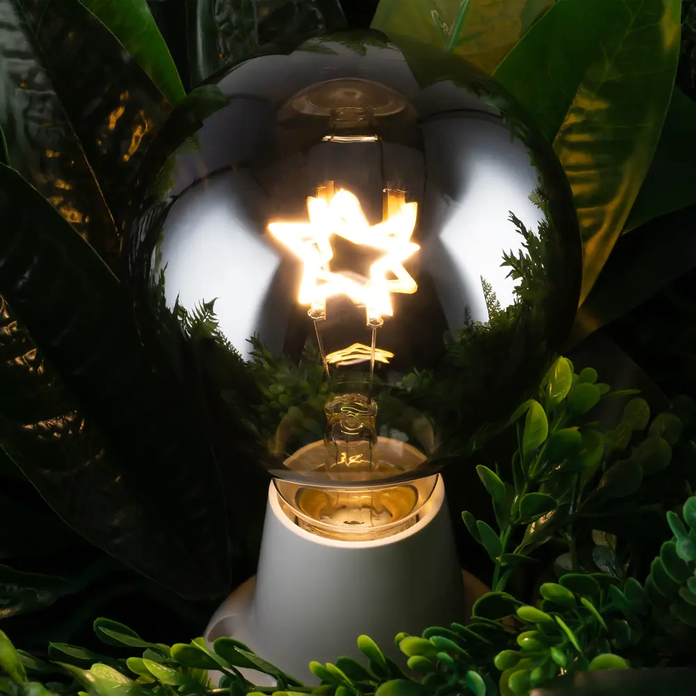 Декоративная филаментная лампа Voltega Star G95 дымчатая 3Вт E27 89345985 STLM-1401763 - Вид №5