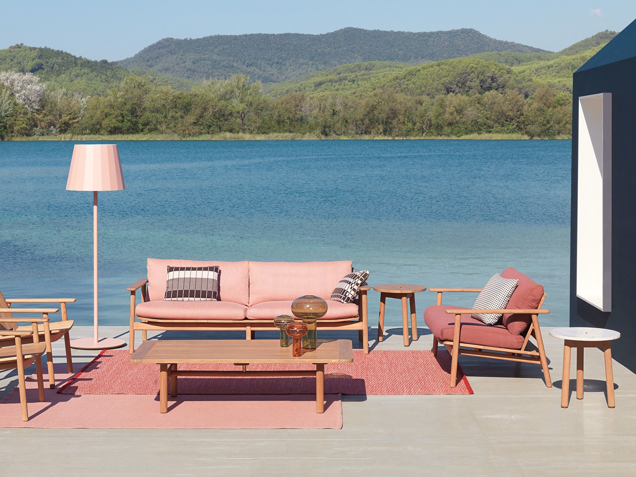 Круглый низкий столик из тикового дерева Kettal ARCH-00096638 - Вид №2