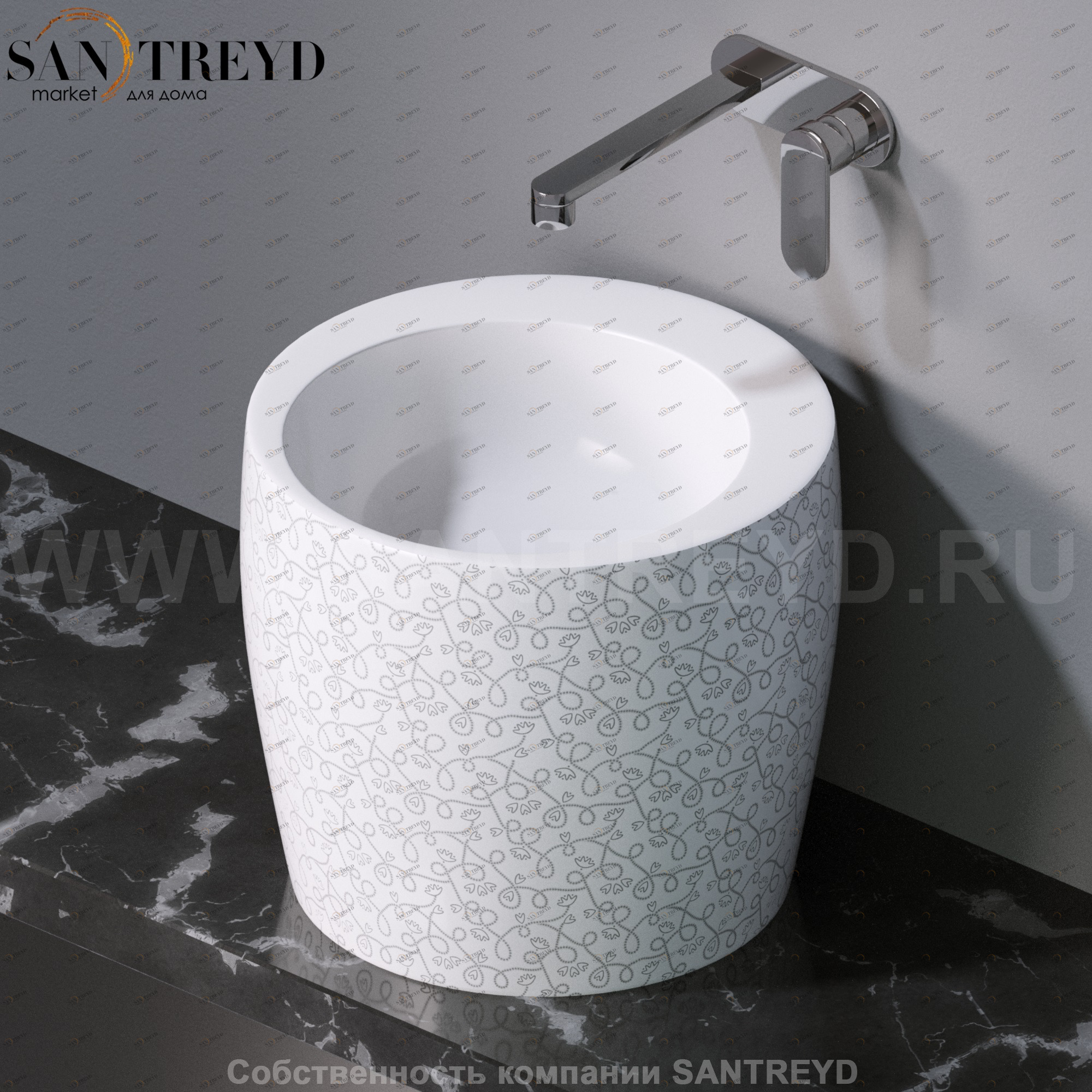 L101400 Накладная раковина на столешницу  круглая A. e T. Italia TOTEM AeT ITALIA