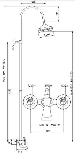 66362006D150 Душевая система Bandini Antica Santreyd - Вид №1