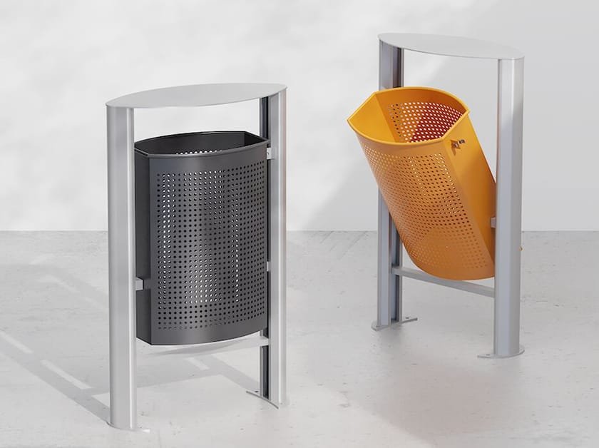 Корзина для мусора с крышкой для наружного использования DIMCAR ELLIPSO ARCH-00062677