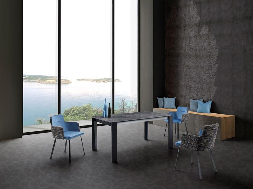 Natisa Стул с подлокотниками из ткани и бархата Sally sun-id-1361554 - Вид №2