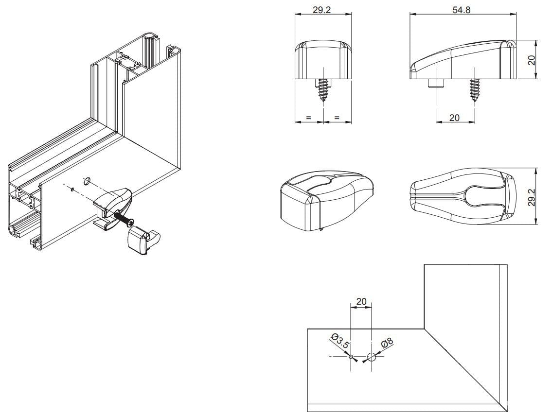 Бамперы для раздвижных систем для применения MASTER ITALY VIPER ARCH-00105114 - Вид №2