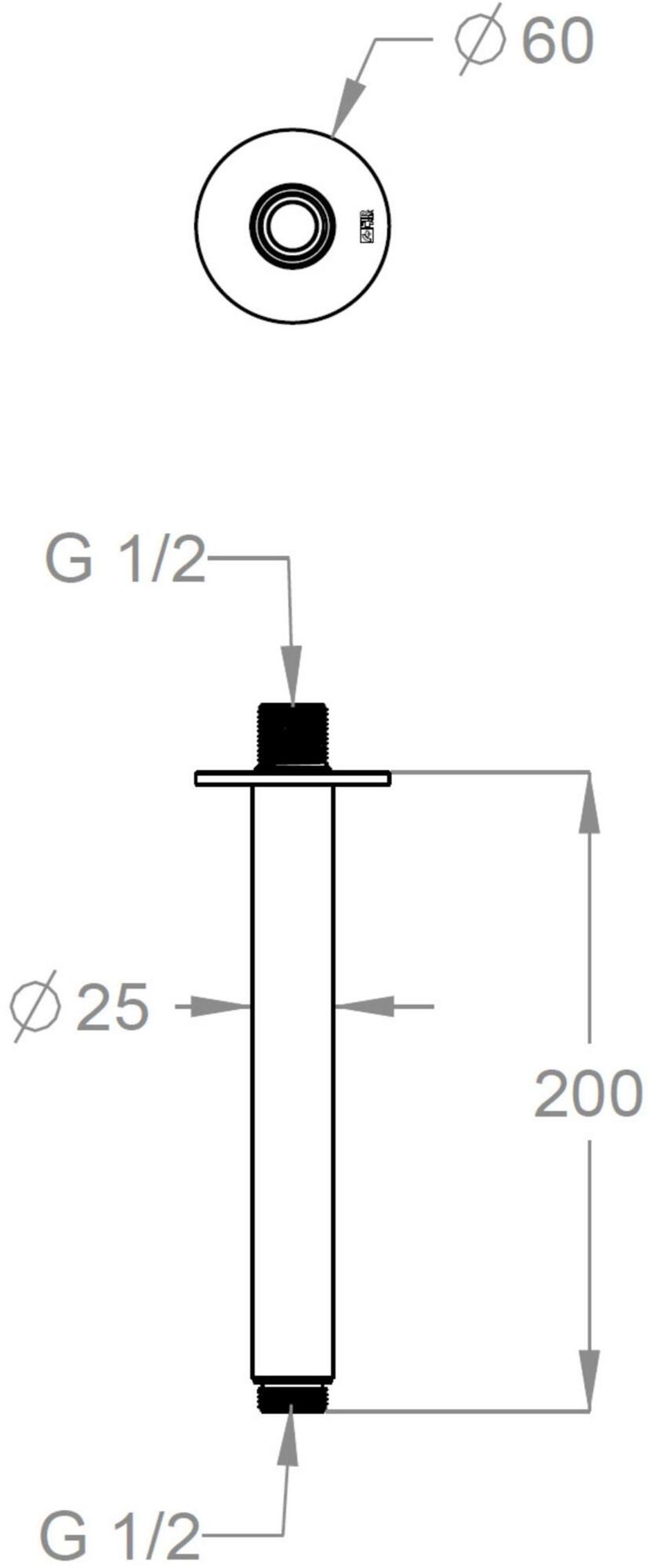 Fir Italia Подвесной кронштейн для душа Showerssteel 0554024 - Вид №1