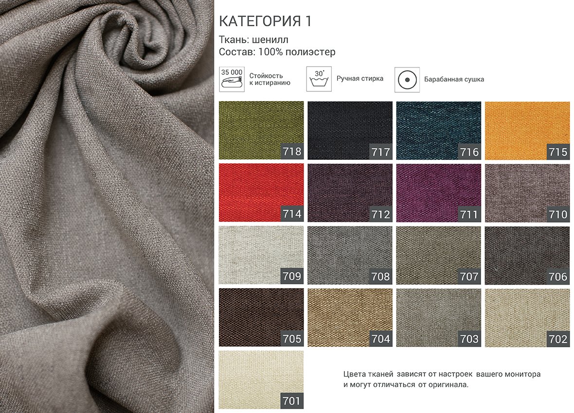 Диван Case угловой серый шенилл THE IDEA ДИЗАЙНЕРСКИЕ 210529 Серый  - Вид №7