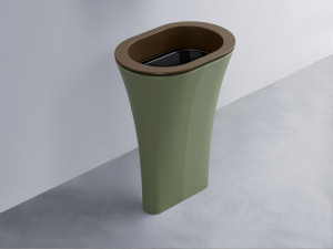 AMLA65-CA+AMPILO-N+AMCOLO-AG Раковина Amedeo Ovale отдельностоящая cielo Enjoy + Amedeo