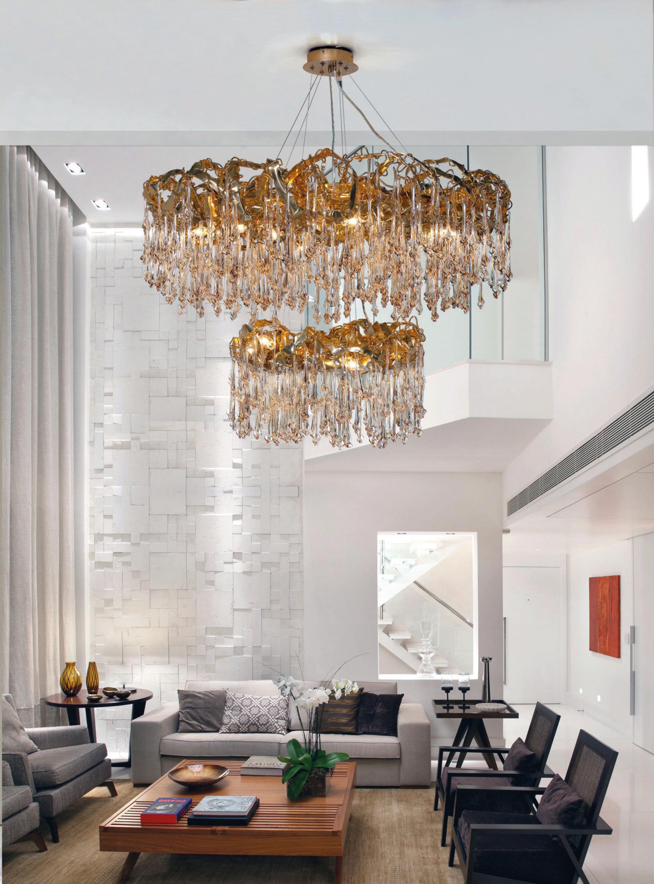 Люстра из латуни и стекла K-Lighting Sculpture ARCH-00078575 - Вид №1