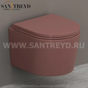 FOS06FR Подвесной унитаз настенный Розовый Ceramica Globo FORTY3 Италия