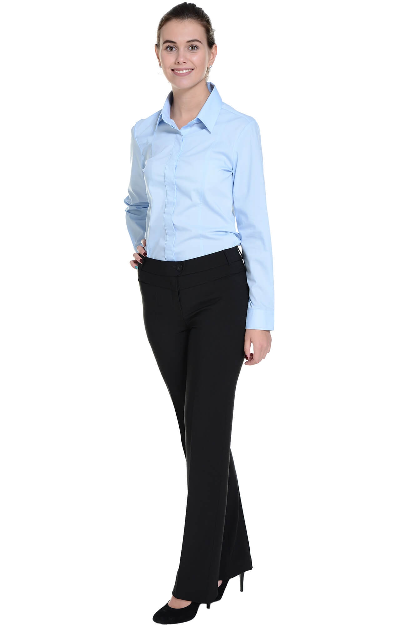 5030121 Рубашка женская  sky blue El-Risto  Корпоративная одежда  размер 54 (4XL)  - Вид №4