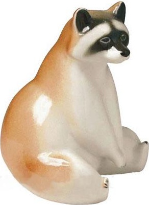 80346 Императорский фарфоровый завод Скульптура "Енот №2" Фарфор твердый 