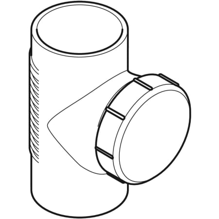 310.334.14.1 Ревизия Geberit Silent-db20 90°, с круглым окном технического обслуживания Geberit  - Вид №1