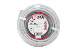 15692267 Провод ПВС 3х2,5 20м ГОСТ 16368 DORI