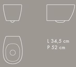 Подвесной унитаз настенный Белый Nic Milk Италия sun-id-1472762 - Вид №5