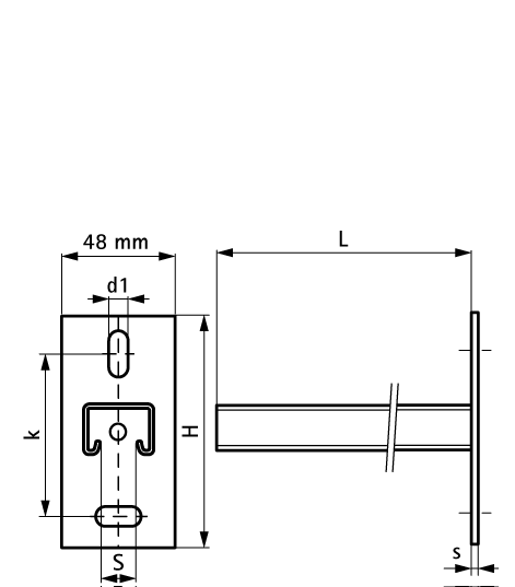 6603871 Монтажные профиля BIS RapidStrut® Консоли стеновые (BUP1000) монтаж к стене и полу WALRAVEN  - Вид №1