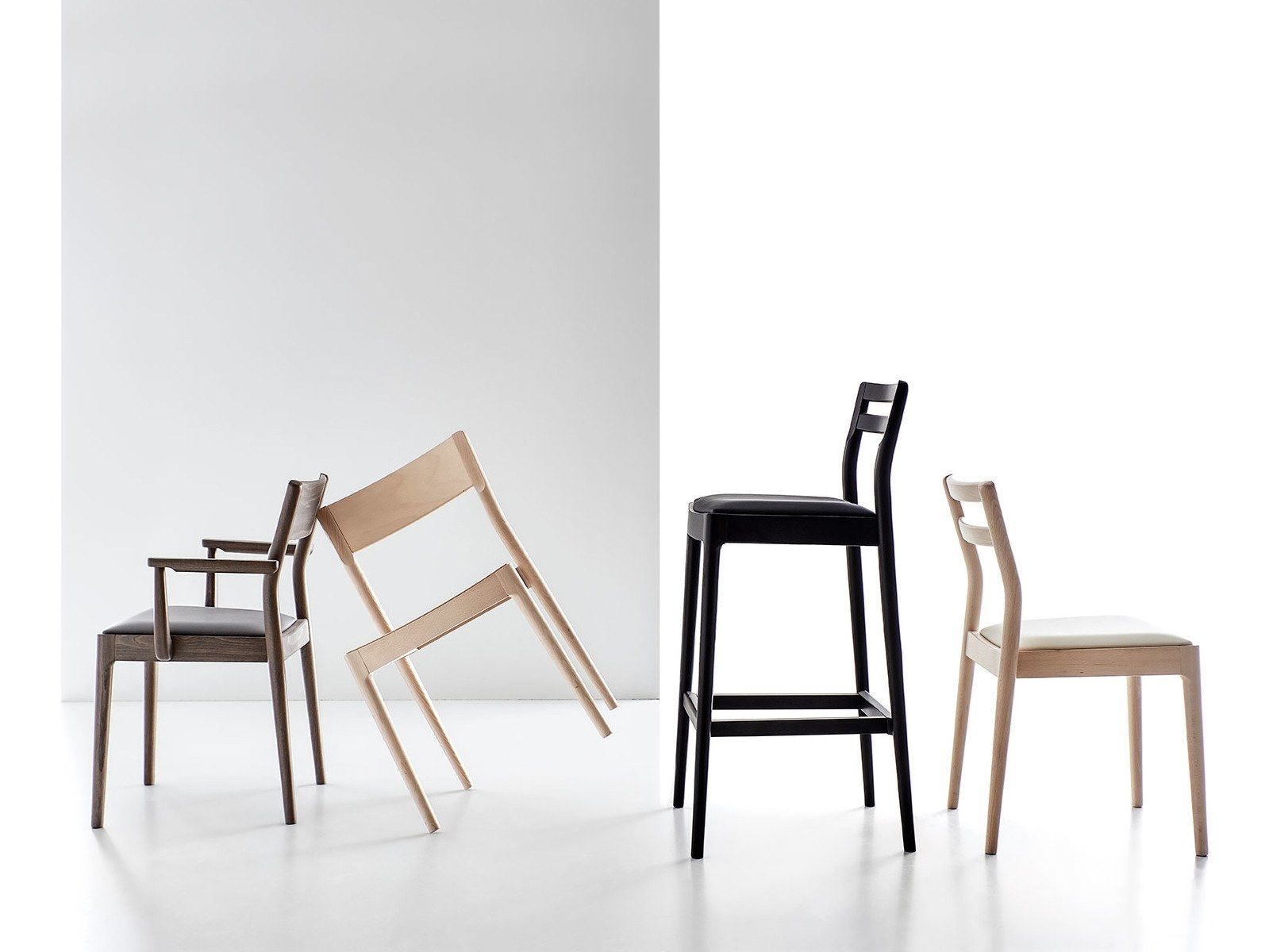 Деревянный штабелируемый стул с подлокотниками Sedex JUNE ARCH-00058804 - Вид №2