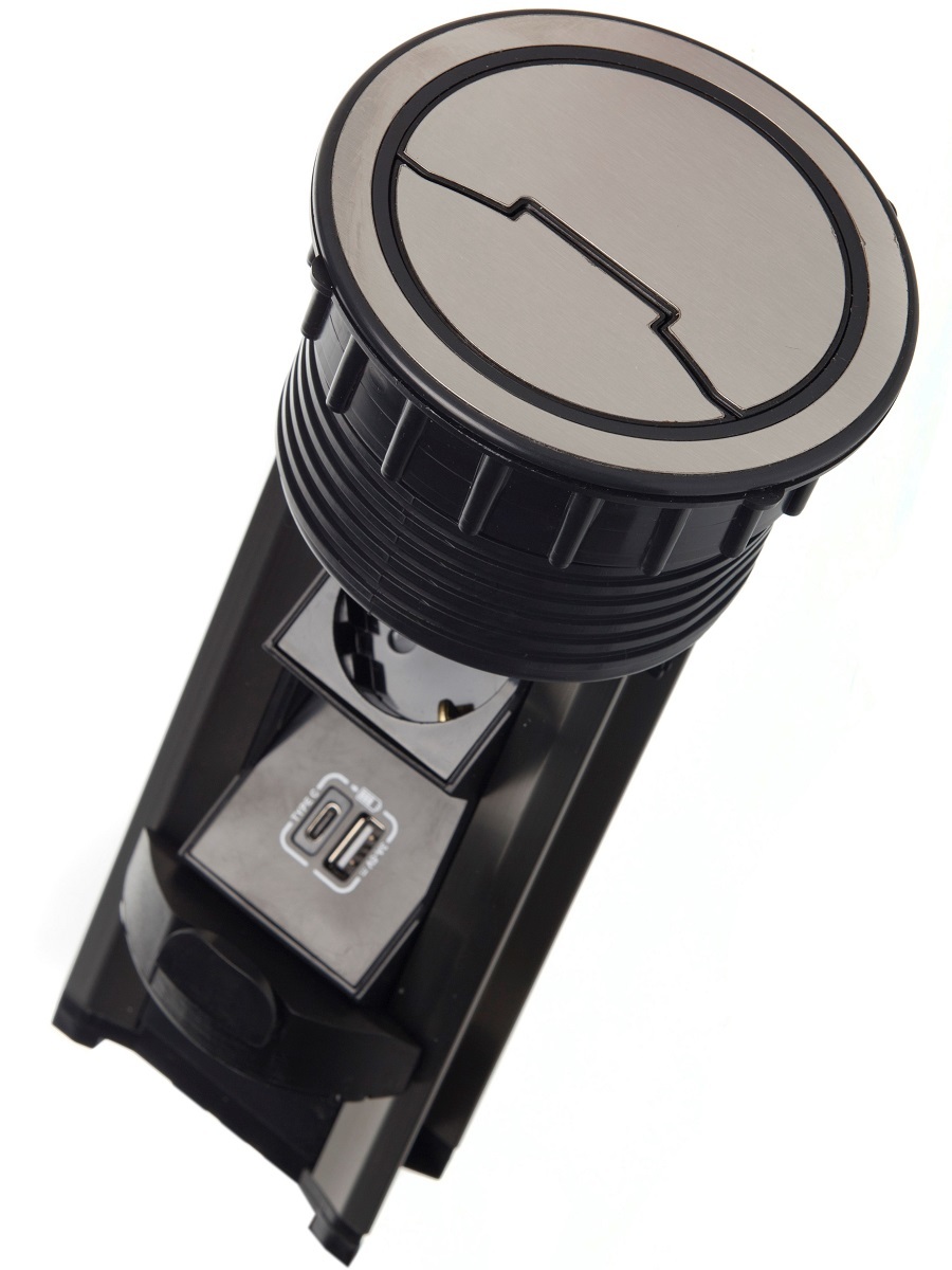 Блок электрических розеток Solo 12001 Silver NAVAKO  - Вид №1