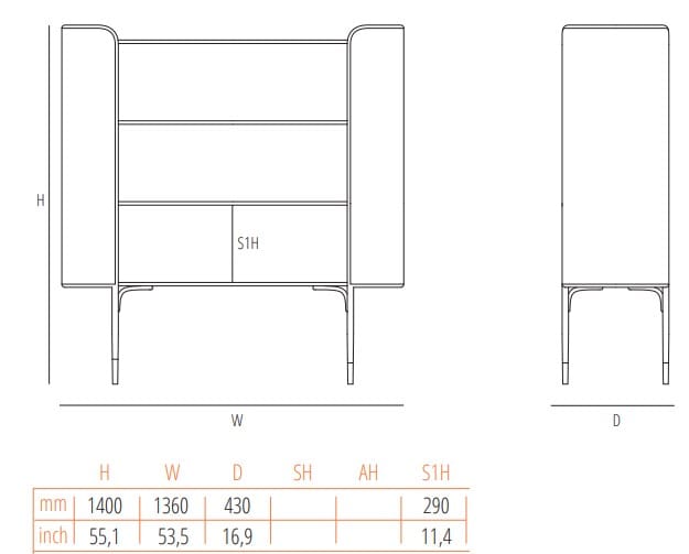 Книжный шкаф из бука и соломы в Вене Wiener GTV Design Mos ARCH-00095513 - Вид №5