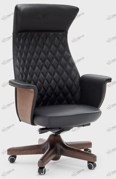 Viganò Кресло руководителя в коже с 5 спицами на колесах Charme sun-id-1361612